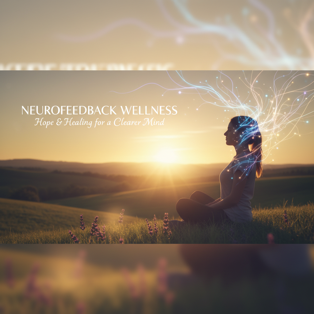 A gentle, hopeful image illustrating the concept of brain balance and emotional well-being through subtle light patterns, with a harmonious, tranquil color palette.