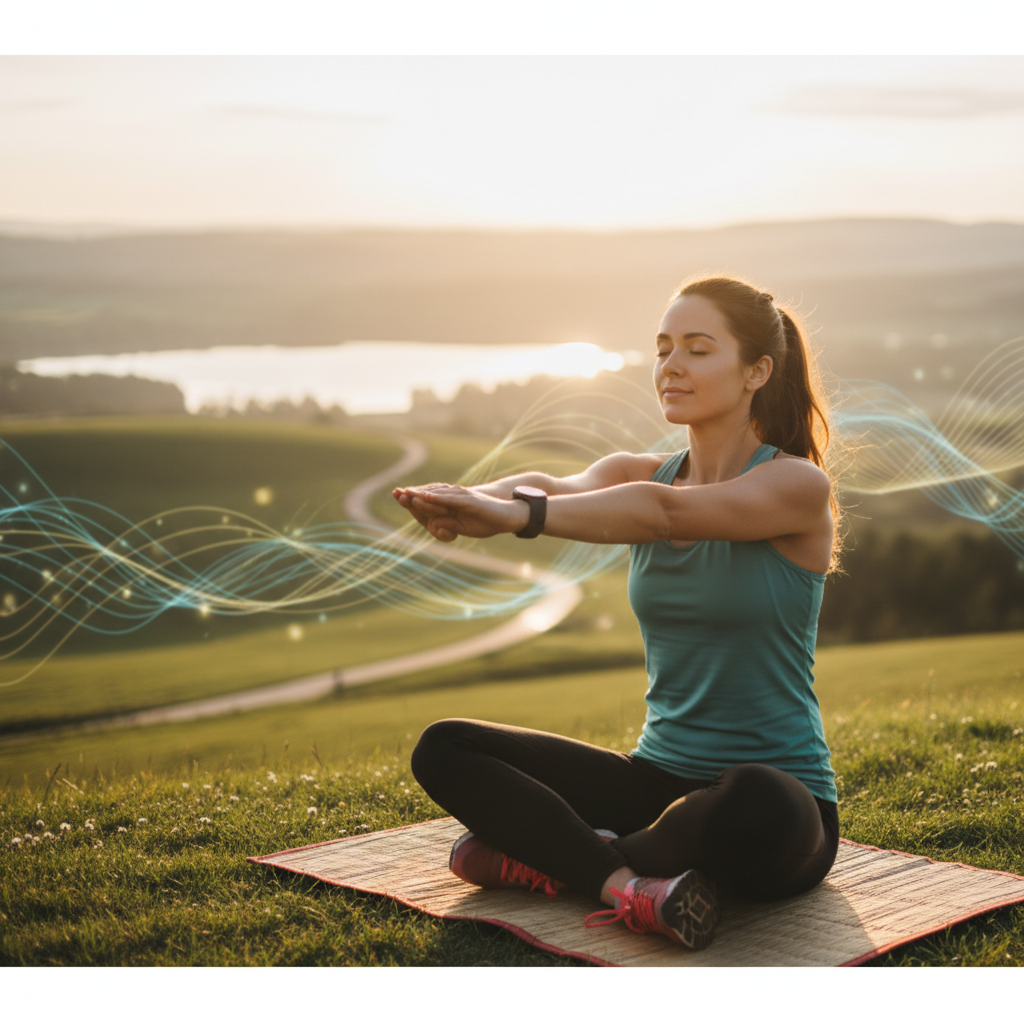 An athlete focused and preparing for competition, symbolizing mental clarity and peak performance through natural, holistic methods.