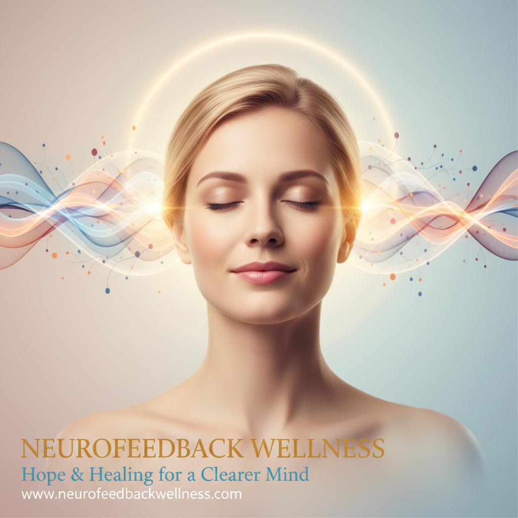 A person with a calm, serene expression, symbolizing relief from chronic pain and mental clarity.